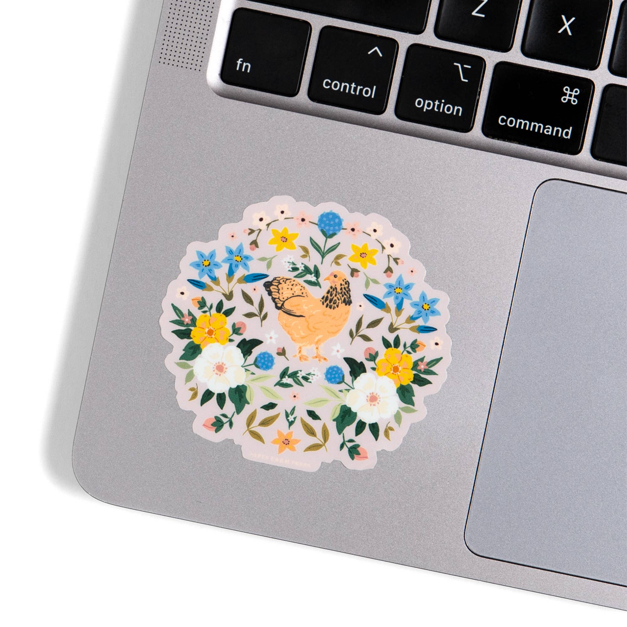 Chickens  & Flowers Decal Sticker