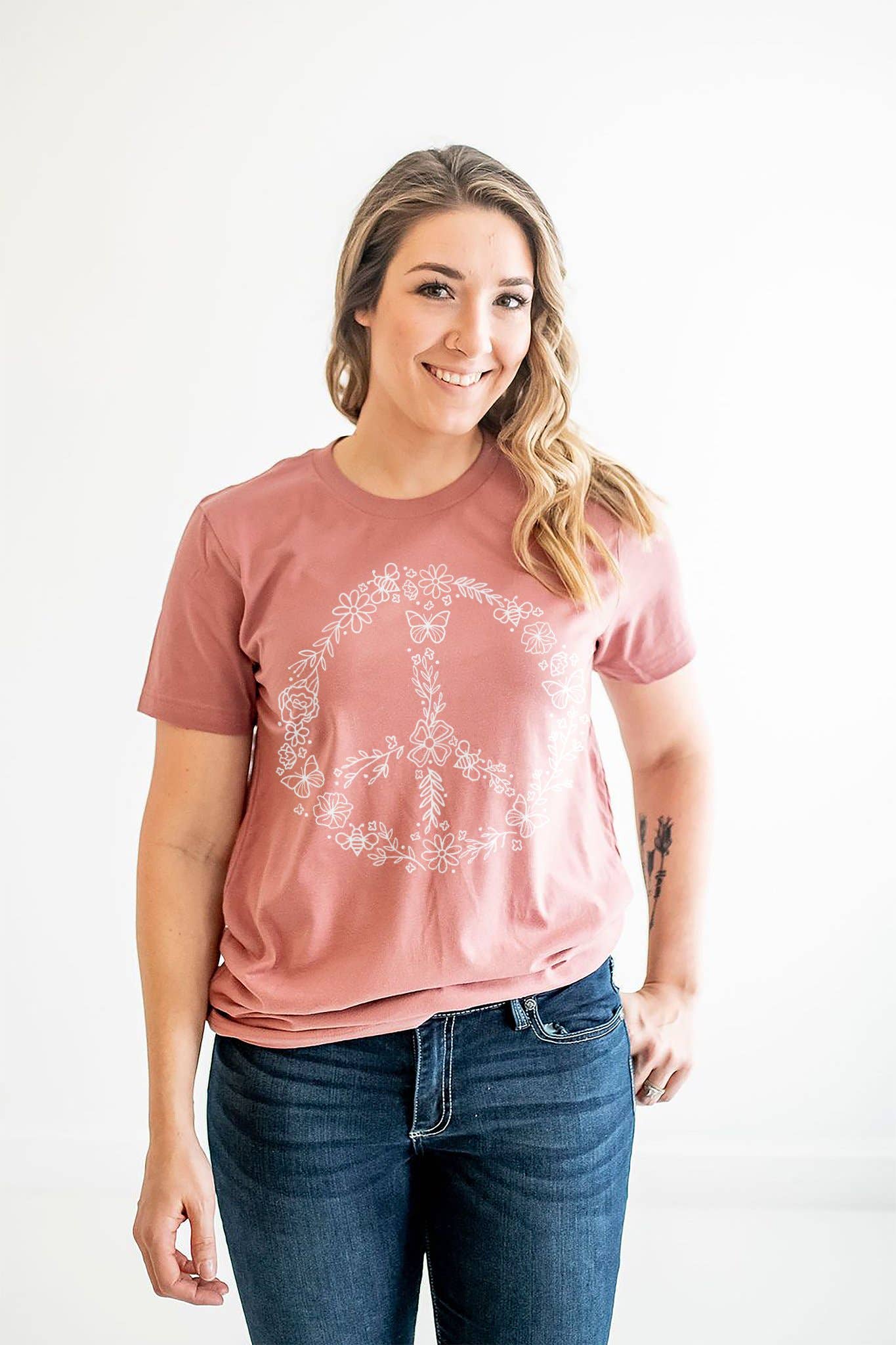 Pollinator Peace Sign Graphic Tee