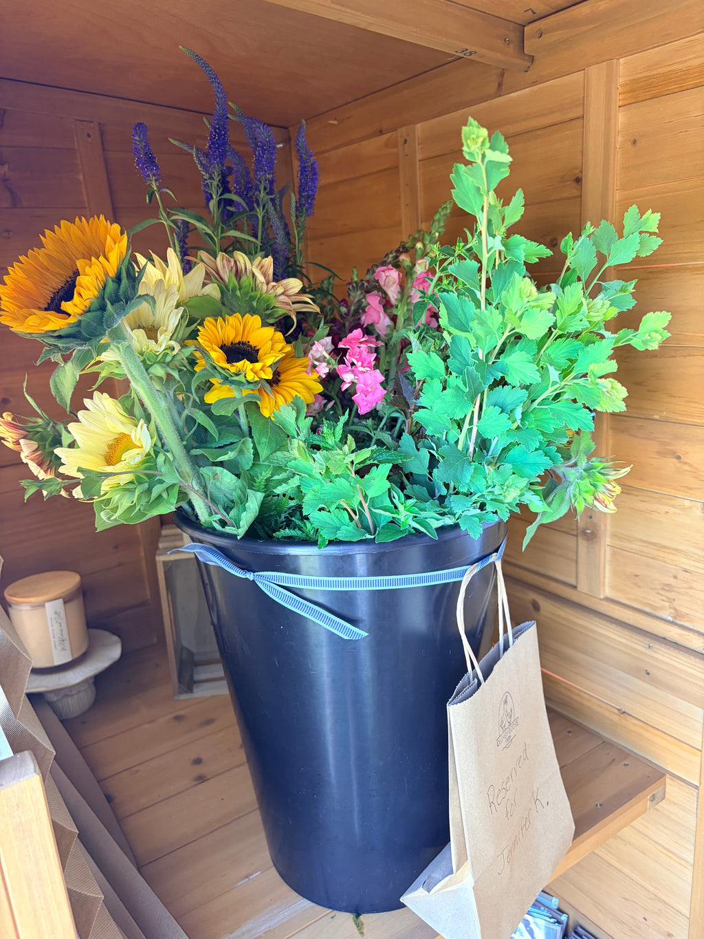 Goosey’s Gatherings Floral Bucket