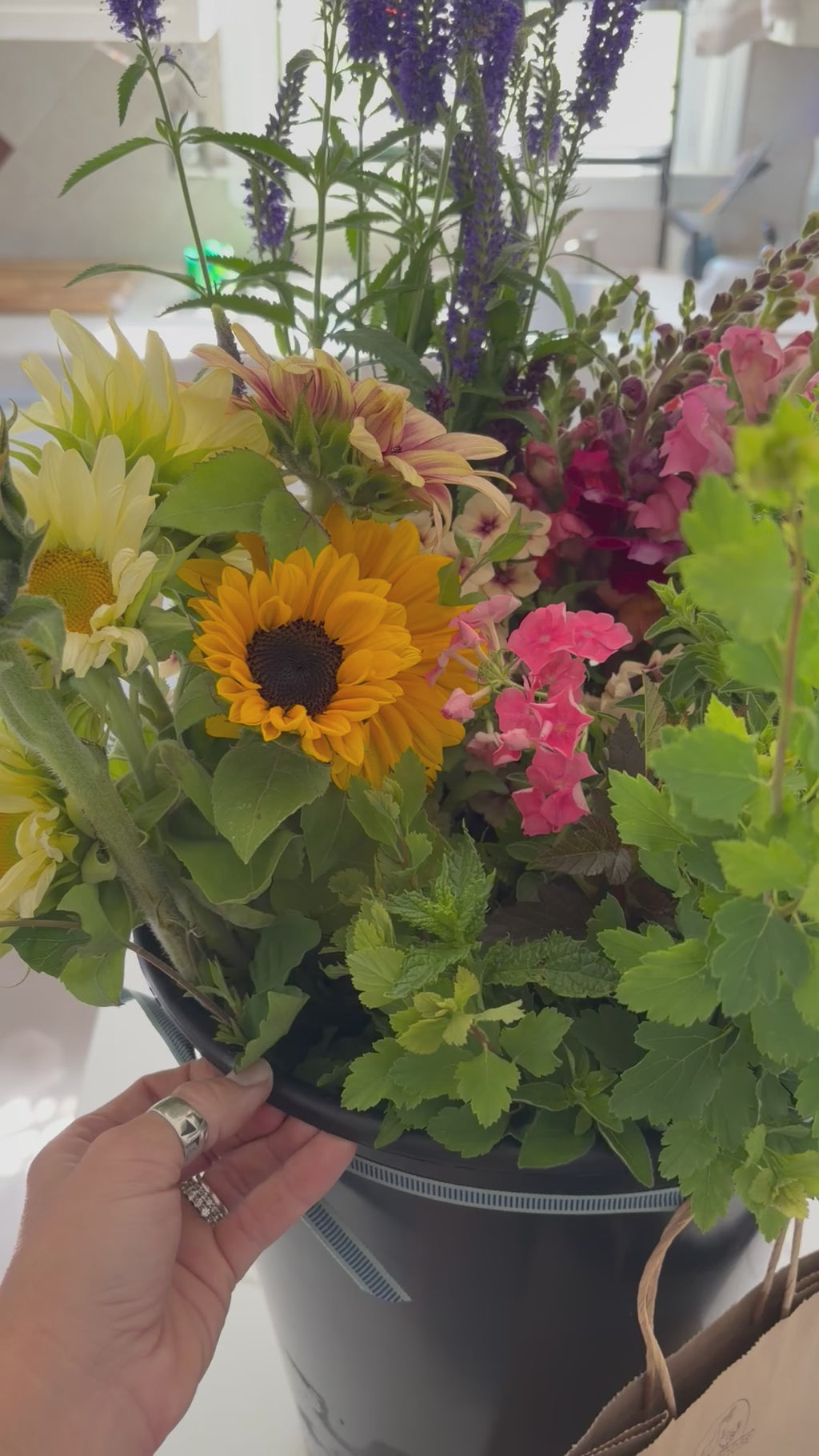 Goosey’s Gatherings Floral Bucket